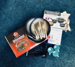 Furniture Project starter pack with pans, cutlery, mugs etc