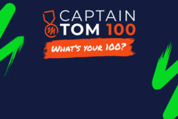 A banner of the Captain Tom 100 challenge event.