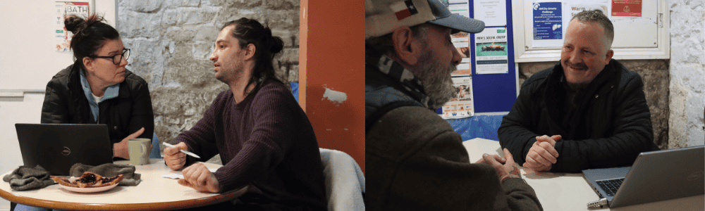 Genesis staff meeting one-to-one with clients